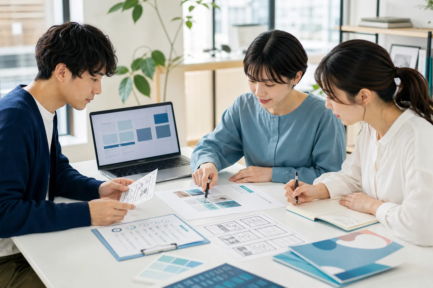 学び、制作、確認を一緒に進める取り組みイメージ